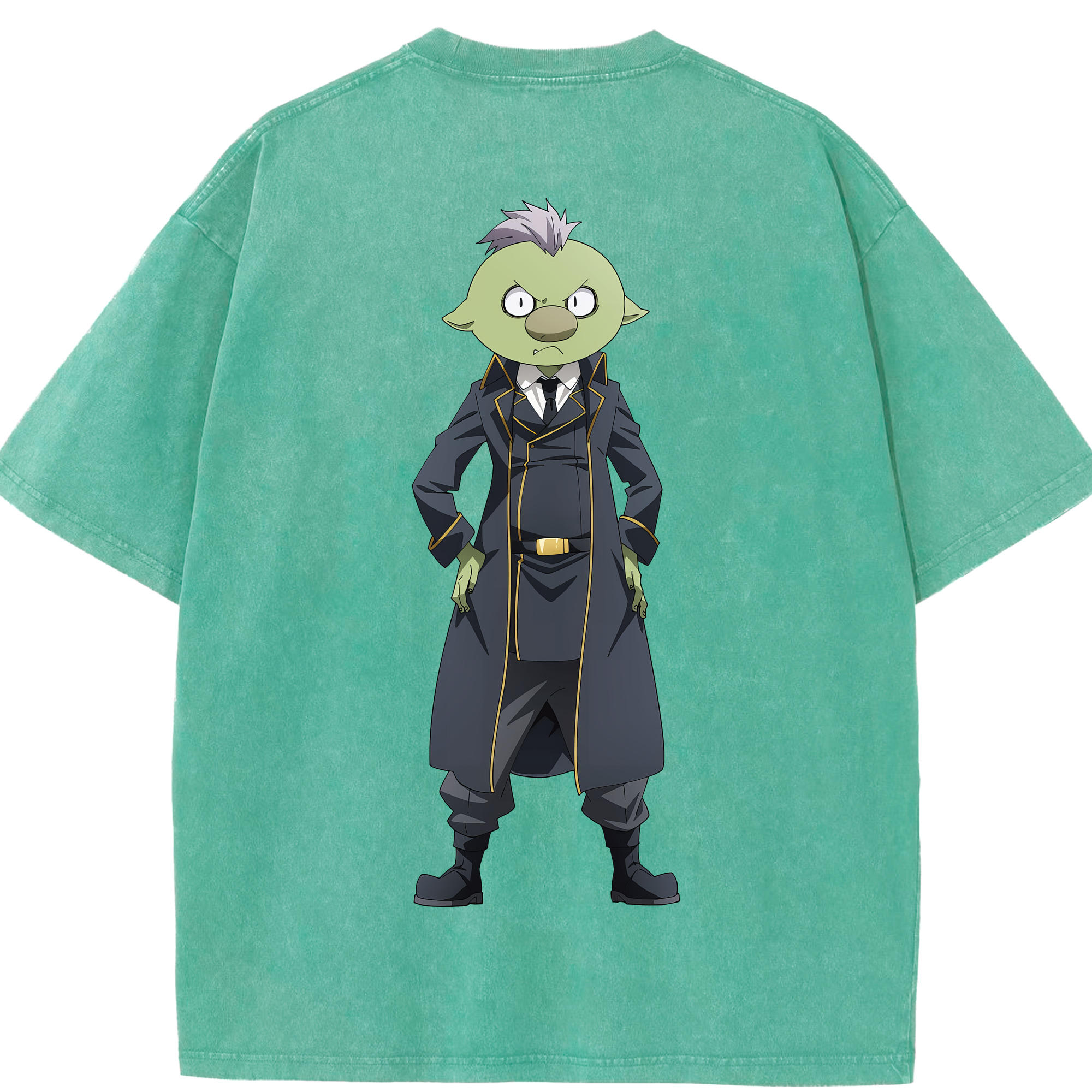 （画像用） 転スラ Regarding Reincarnated to Slime 綿100% ヴィンテージ風 半袖Tシャツ（背面プリント）